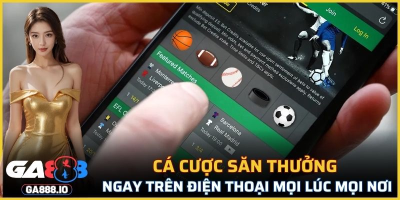 Cá cược săn thưởng ngay trên điện thoại mọi lúc mọi nơi